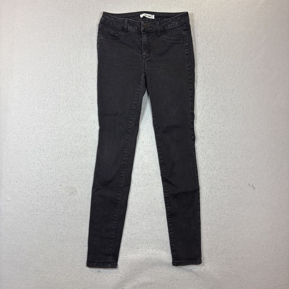 Refuge Black Skinny Ankle Jeans 5 Design Pockets Women's Size 4